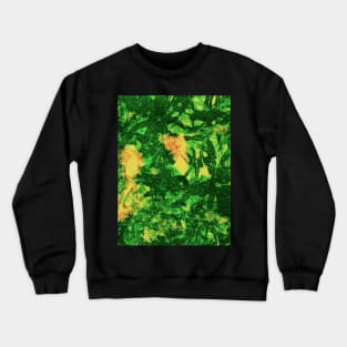 Bleach art green abstract leaves Crewneck Sweatshirt